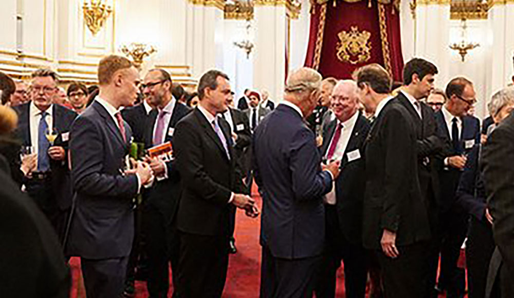 Doug Whyte with Price Charles at Buckingham Palace