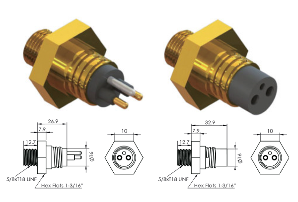 Metal Shell 1500 Hex Connector