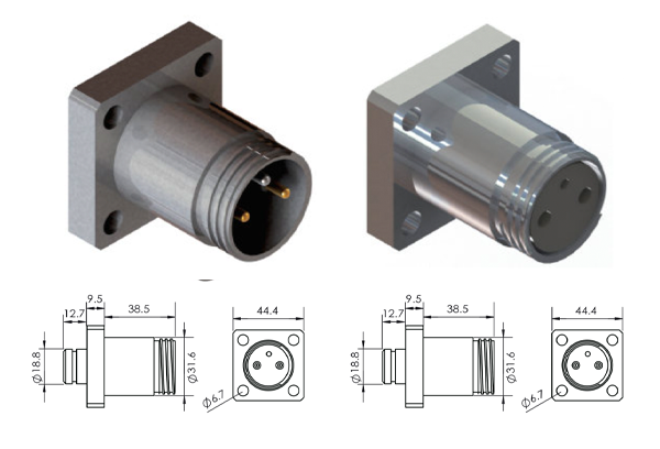 Metal Shell 2000 Flange Connector