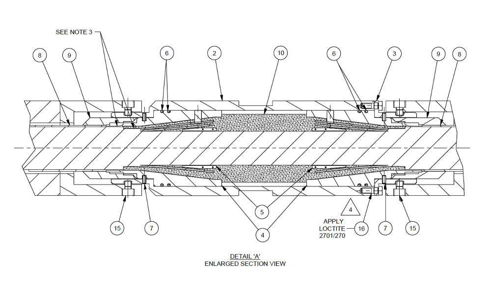 engineering drawing of termination