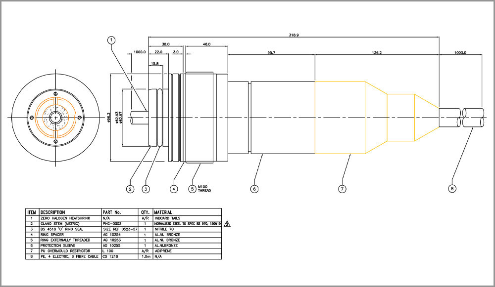 gland engineering drawing